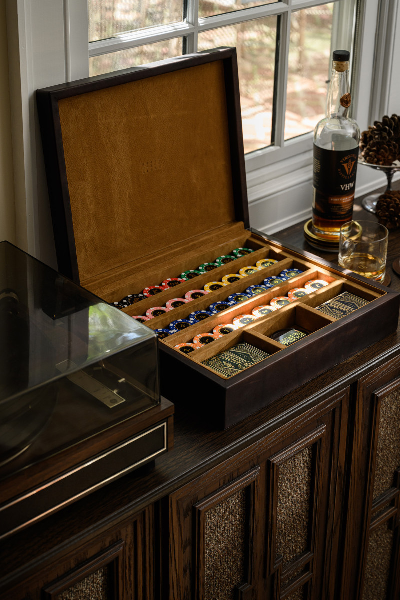 Leather Poker Set | Luxury Gaming Essentials | Moore & Giles